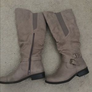 Slouch Boots - Fabric Taupe